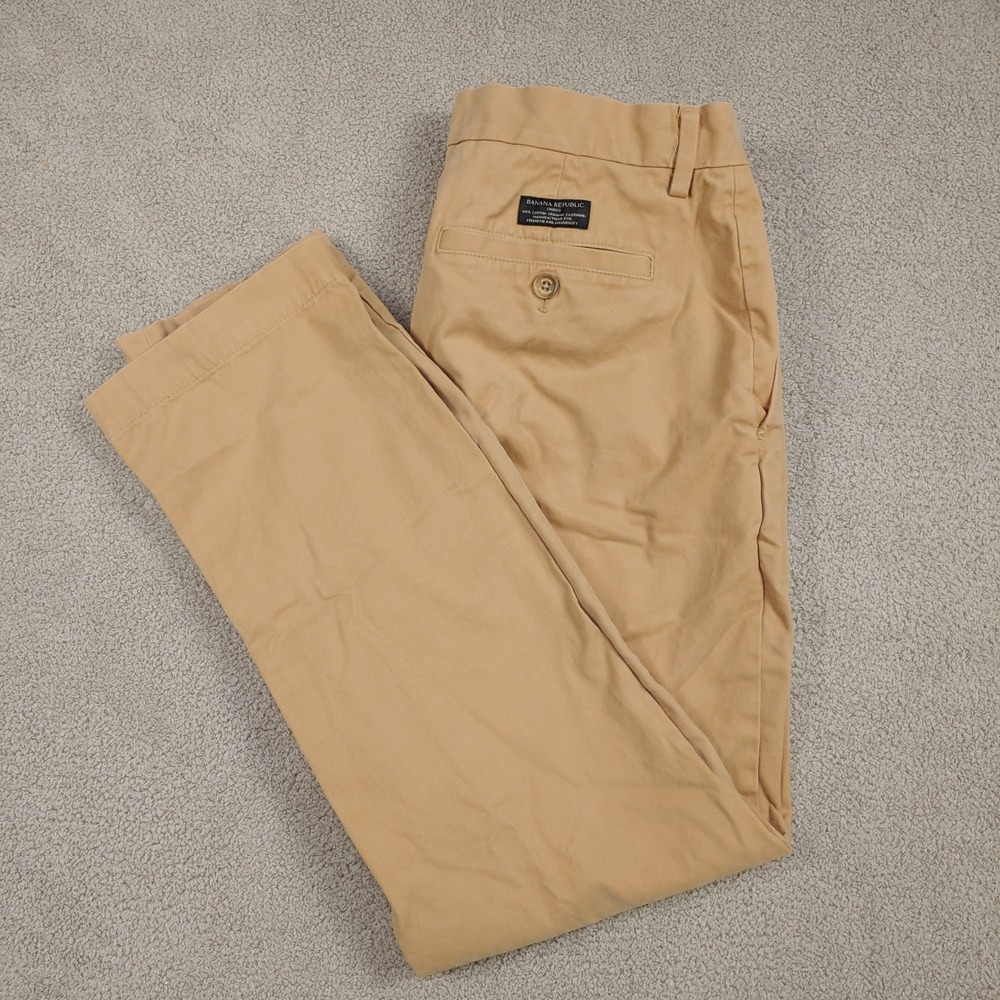 Banana Republic Emerson Chino - Men 32x28 Sandscape Tan Straight Leg Pants